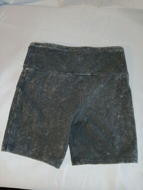 Magic Black Mineral-Wash High-Waist Bike Shorts